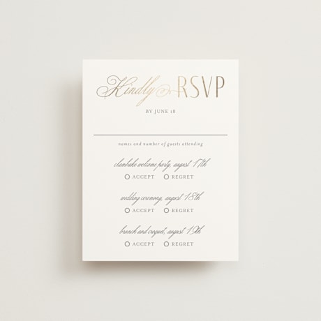 Foil-Pressed Multi-Event RSVP Cards
