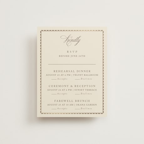 Foil-Pressed Multi-Event RSVP Cards