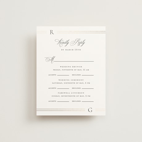 Foil-Pressed Multi-Event RSVP Cards