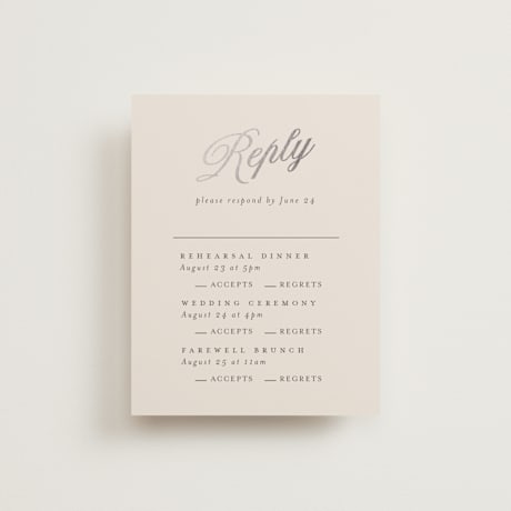 Foil-Pressed Multi-Event RSVP Cards