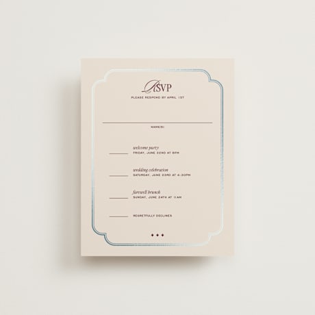 Foil-Pressed Multi-Event RSVP Cards