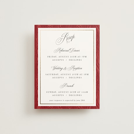 Foil-Pressed Multi-Event RSVP Cards