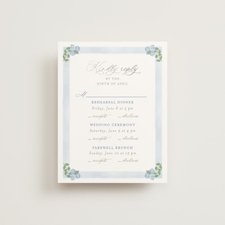 Foil-Pressed Multi-Event RSVP Cards
