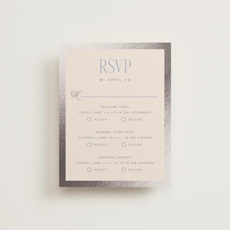 Foil-Pressed Multi-Event RSVP Cards