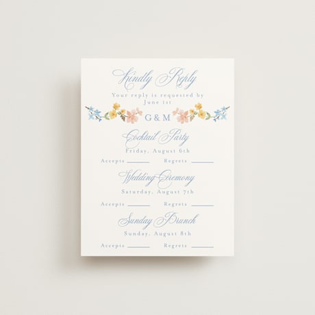 Foil-Pressed Multi-Event RSVP Cards