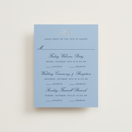 Foil-Pressed Multi-Event RSVP Cards