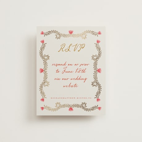 Foil-Pressed RSVP Online Enclosure Cards