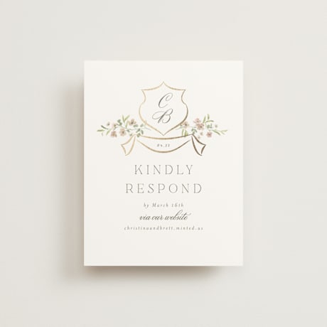 Foil-Pressed RSVP Online Enclosure Cards