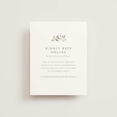 Foil-Pressed RSVP Online Enclosure Cards
