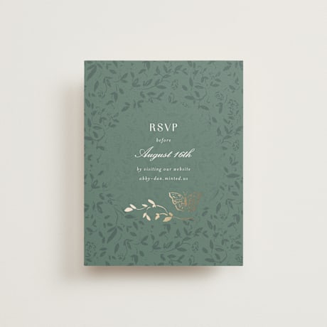 Foil-Pressed RSVP Online Enclosure Cards