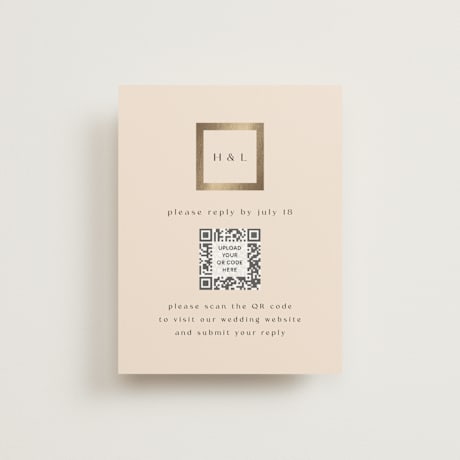 Foil-Pressed RSVP Online Enclosure Cards