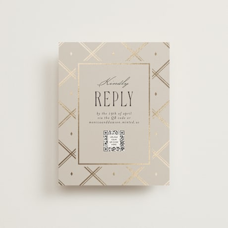 Foil-Pressed RSVP Online Enclosure Cards