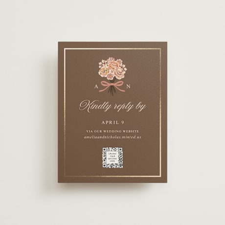 Foil-Pressed RSVP Online Enclosure Cards