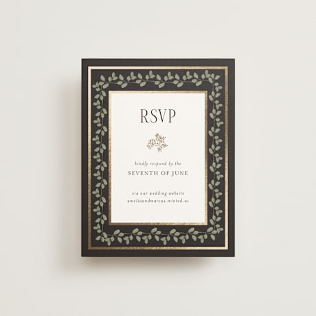 Foil-Pressed RSVP Online Enclosure Cards