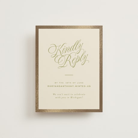 Foil-Pressed RSVP Online Enclosure Cards