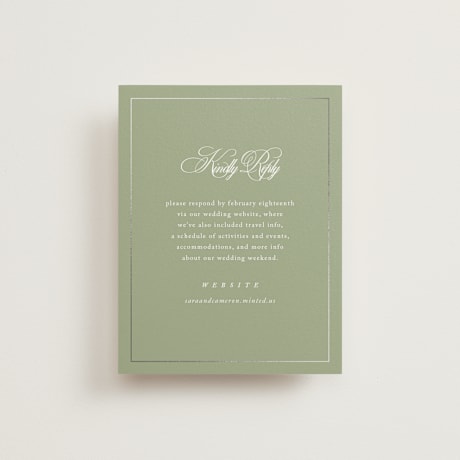 Foil-Pressed RSVP Online Enclosure Cards