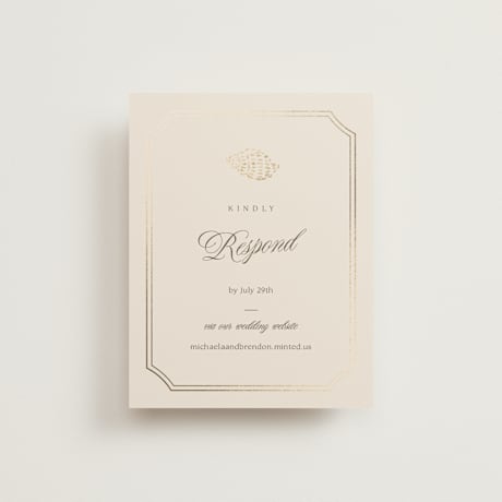 Foil-Pressed RSVP Online Enclosure Cards