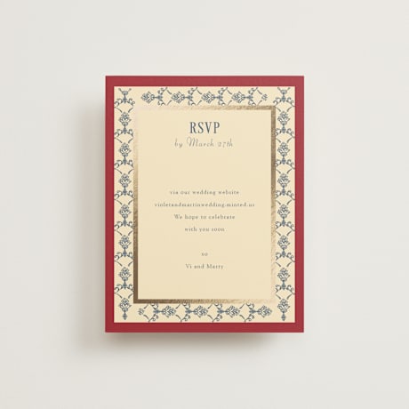 Foil-Pressed RSVP Online Enclosure Cards