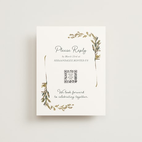 Foil-Pressed RSVP Online Enclosure Cards