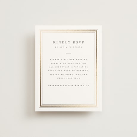 Foil-Pressed RSVP Online Enclosure Cards