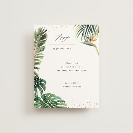 Foil-Pressed RSVP Online Enclosure Cards