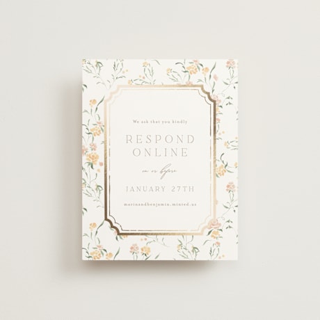Foil-Pressed RSVP Online Enclosure Cards