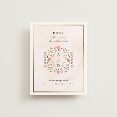 Foil-Pressed RSVP Online Enclosure Cards