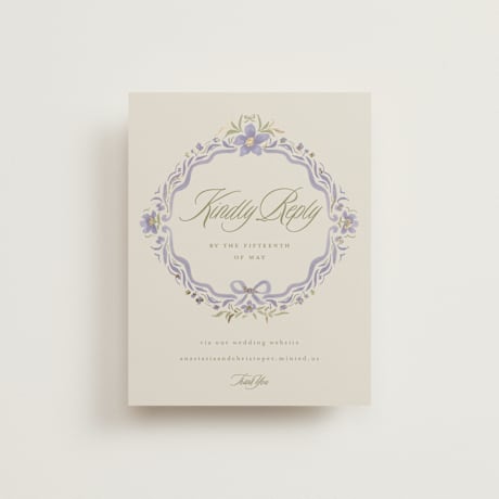 Foil-Pressed RSVP Online Enclosure Cards