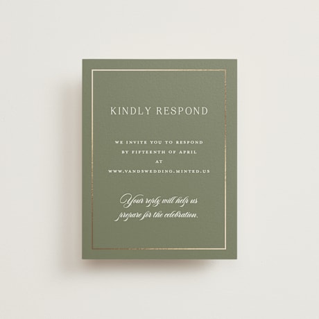 Foil-Pressed RSVP Online Enclosure Cards