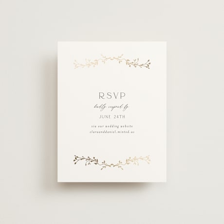 Foil-Pressed RSVP Online Enclosure Cards