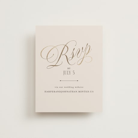 Foil-Pressed RSVP Online Enclosure Cards