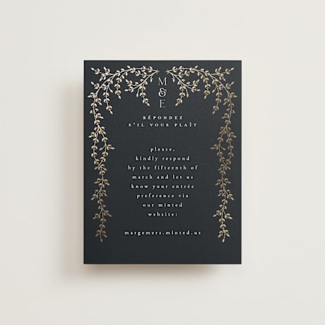 Foil-Pressed RSVP Online Enclosure Cards