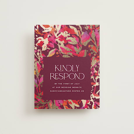 Foil-Pressed RSVP Online Enclosure Cards