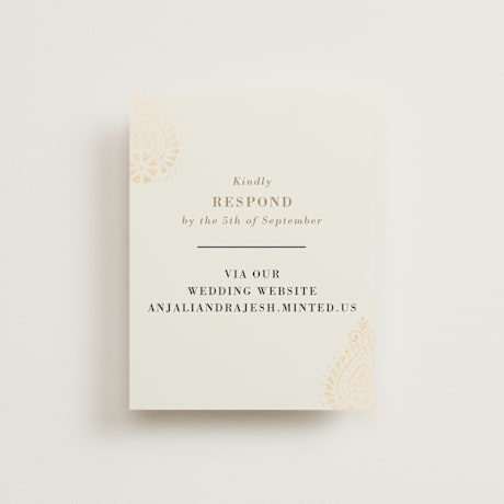 Foil-Pressed RSVP Online Enclosure Cards