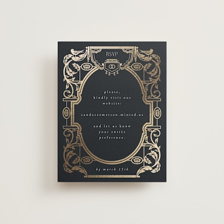 Foil-Pressed RSVP Online Enclosure Cards