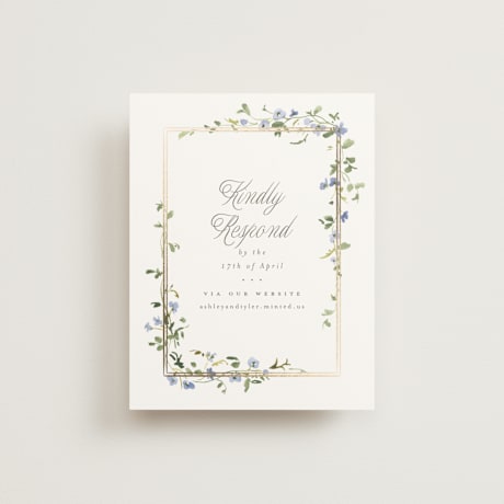 Foil-Pressed RSVP Online Enclosure Cards