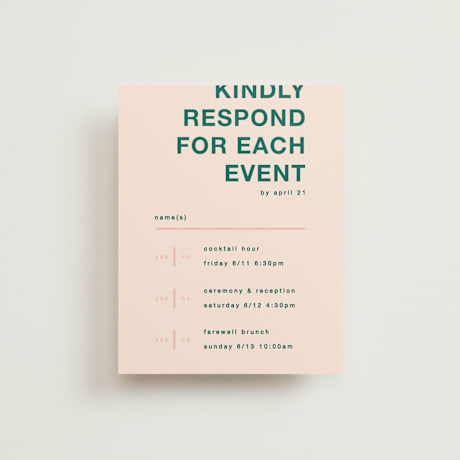 Multi-Event RSVP Cards