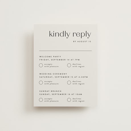 Multi-Event RSVP Cards