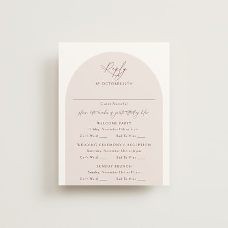 Multi-Event RSVP Cards