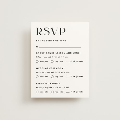 Multi-Event RSVP Cards