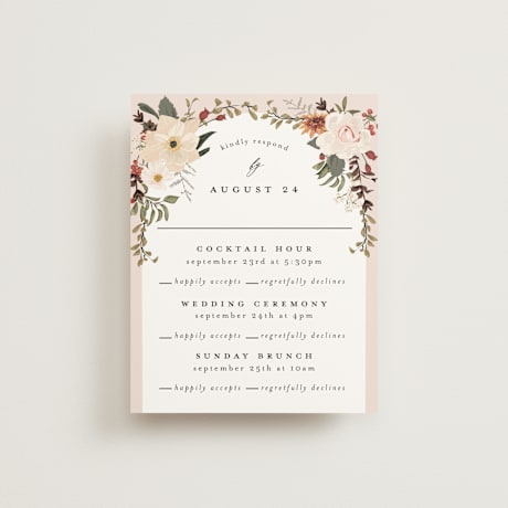 Multi-Event RSVP Cards