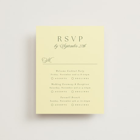 Multi-Event RSVP Cards