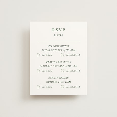 Multi-Event RSVP Cards