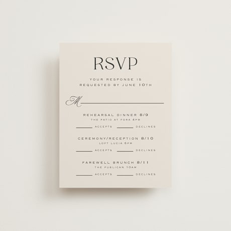 Multi-Event RSVP Cards