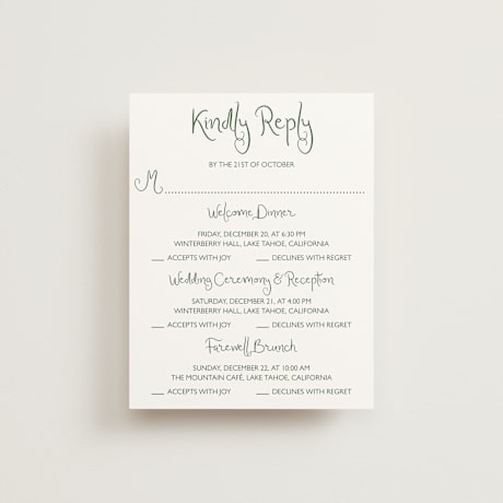 Multi-Event RSVP Cards