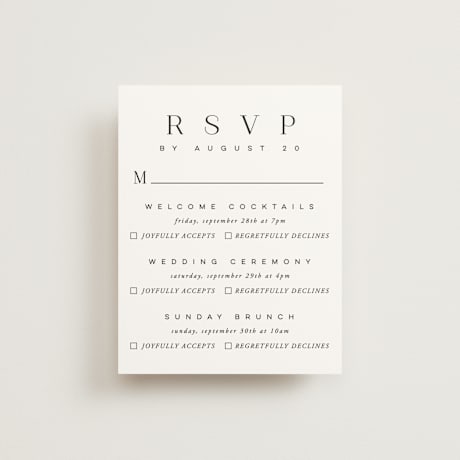Multi-Event RSVP Cards