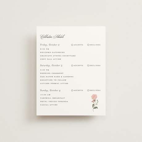 Multi-Event RSVP Cards
