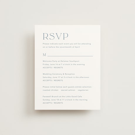 Multi-Event RSVP Cards