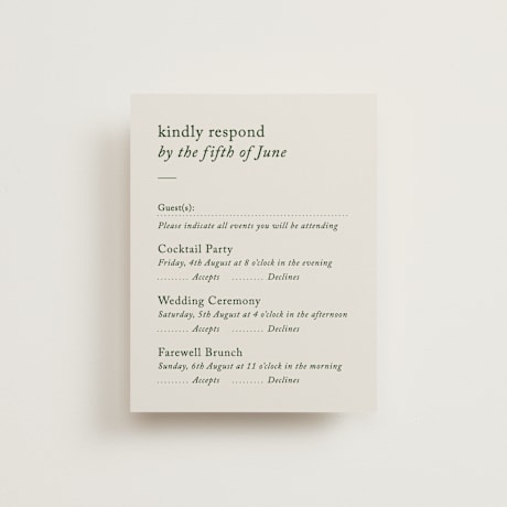 Multi-Event RSVP Cards