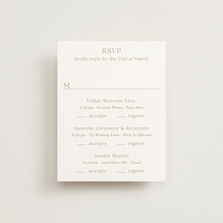 Multi-Event RSVP Cards
